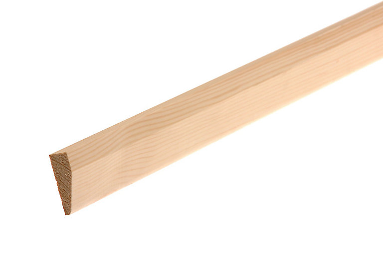 Product image for GoodHome Planed Natural Pine Chamfered Architrave (L)2.1m (W)44mm (T)15mm