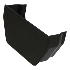 Image of 114mm Floplast Square Gutter External Stop End Black