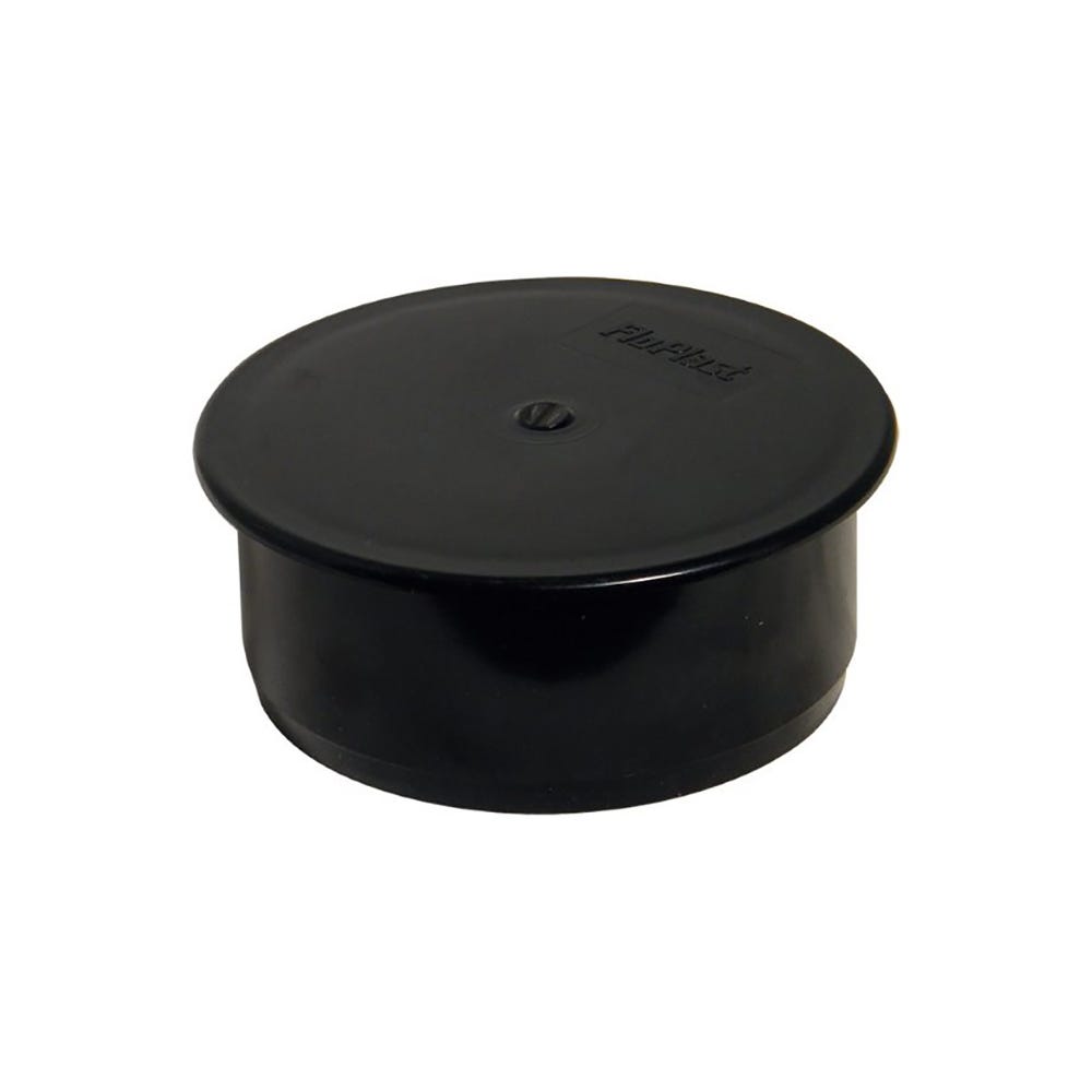 Product image for 110mm Floplast Soil Socket Plug Black