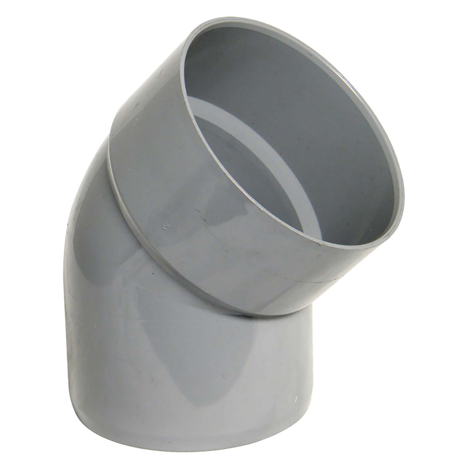 Product image for 110mm Floplast Solvent Soil 135° (45°) Bend Double Socket Grey
