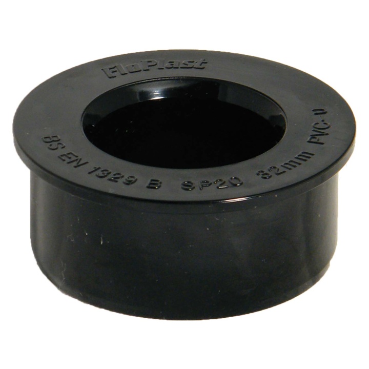Product image for 40mm Floplast ABS Soil Solvent Waste Boss Adaptor Black