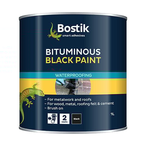 Product image for Bostik Bituminous Black Paint 1 Litre