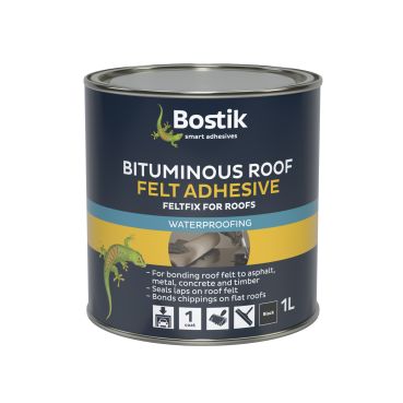 Product image for Bostik Feltfix Bituminous Felt Adhesive For Roofs Black 1 Litre