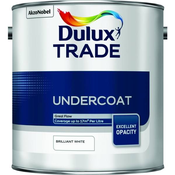 Image of Dulux Trade Undercoat Brilliant White 2.5ltr