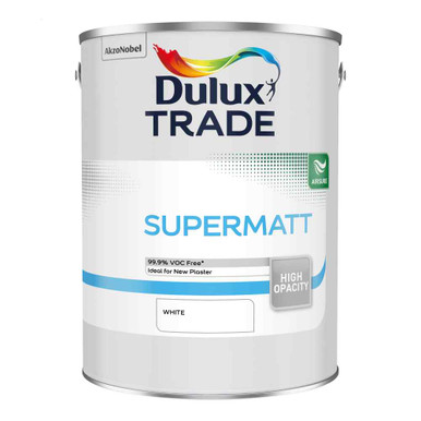 Product image for Dulux Trade Emulsion Supermatt White 5.0L