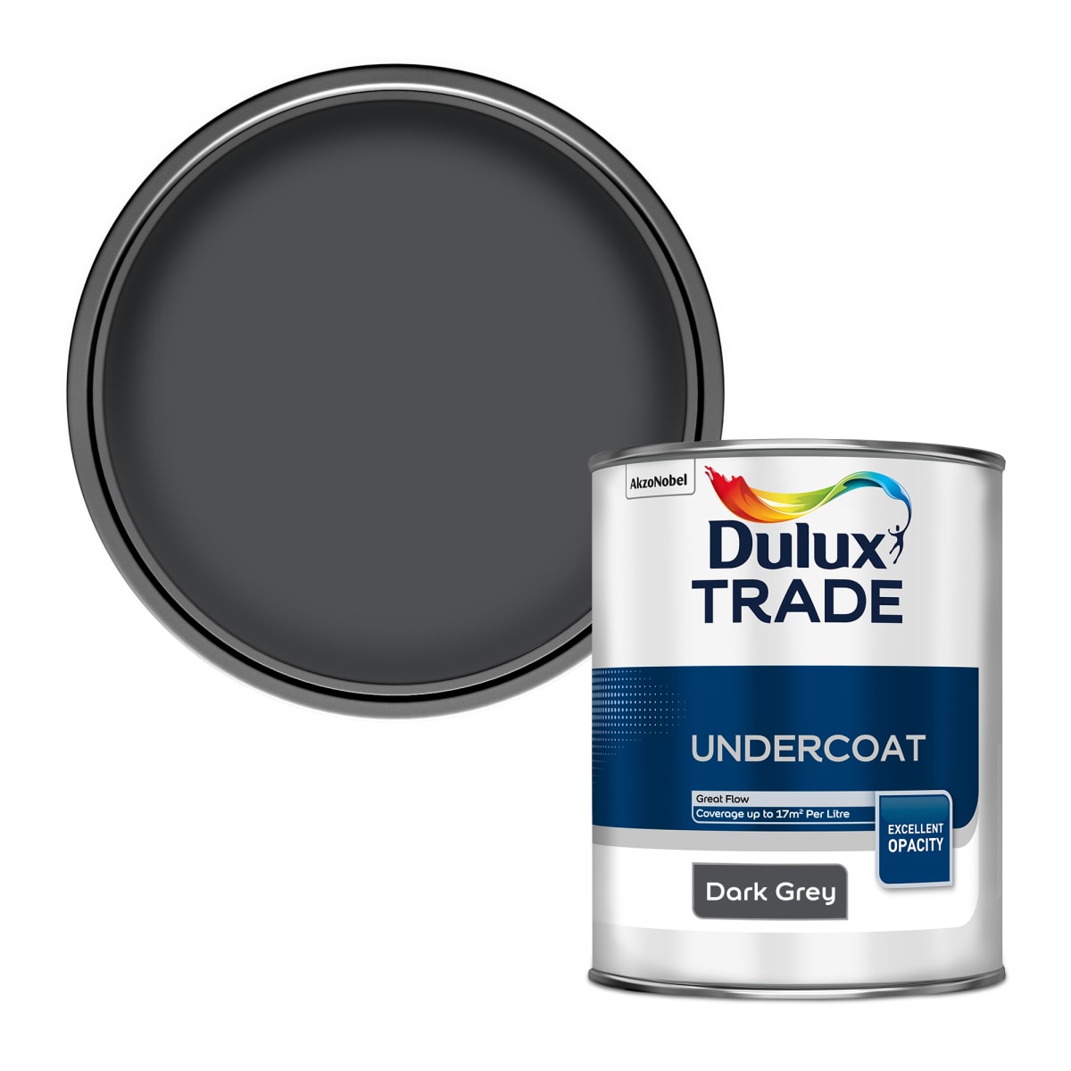 Image of Dulux Trade Undercoat Dark Grey 1ltr