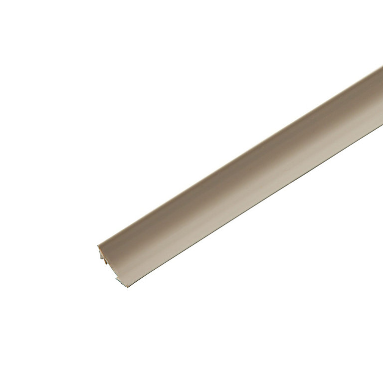 Image of White Polyvinyl chloride (PVC) Scotia Moulding (L)2.4m (W)18mm (T)18mm