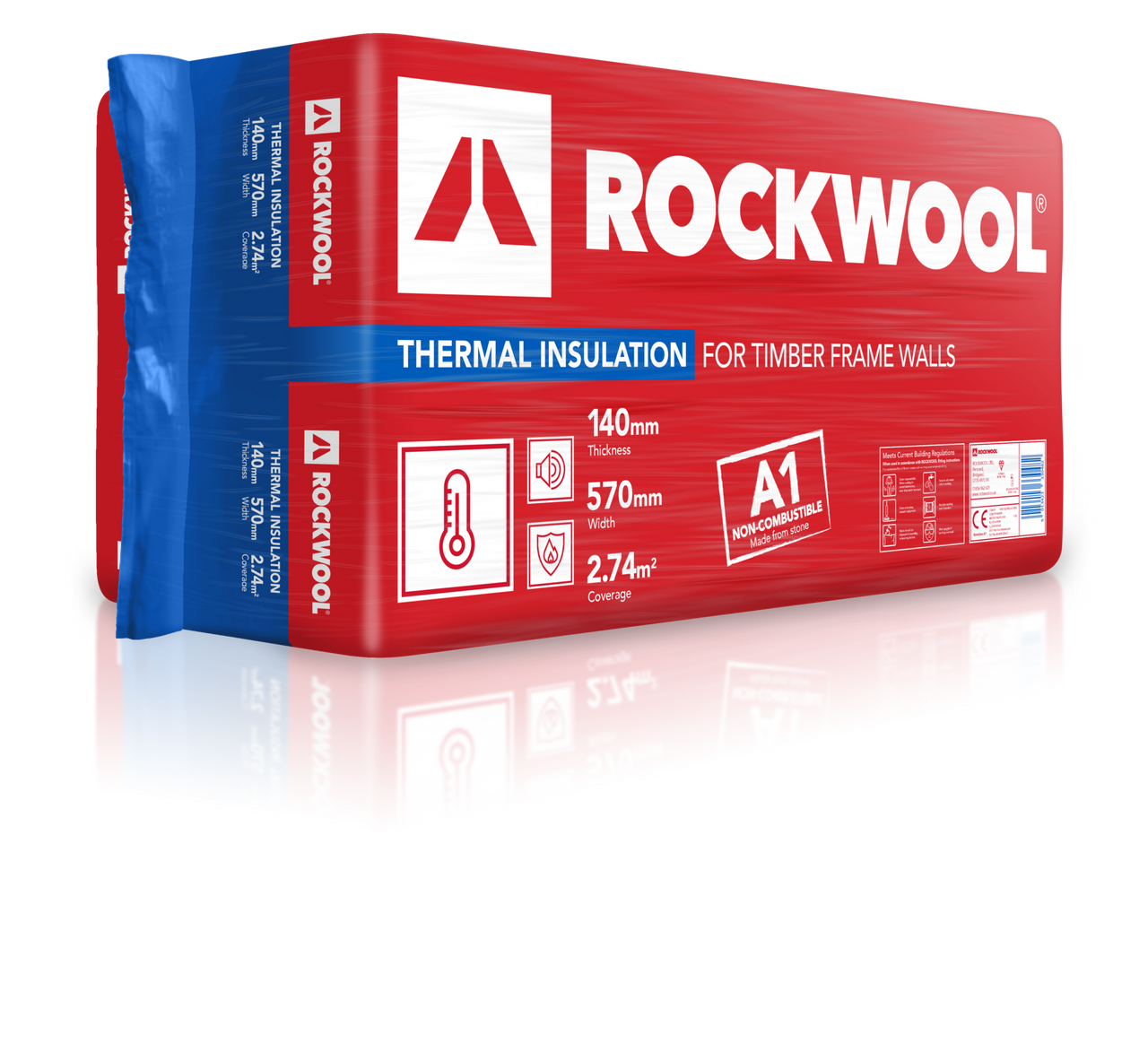Rockwool Thermal Timber Frame Insulation Slab 1200 x 570 x 140mm