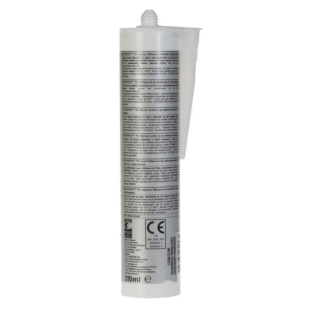 Product image for Dow 781 General Purpose Silicone Sealant Clear 310ml