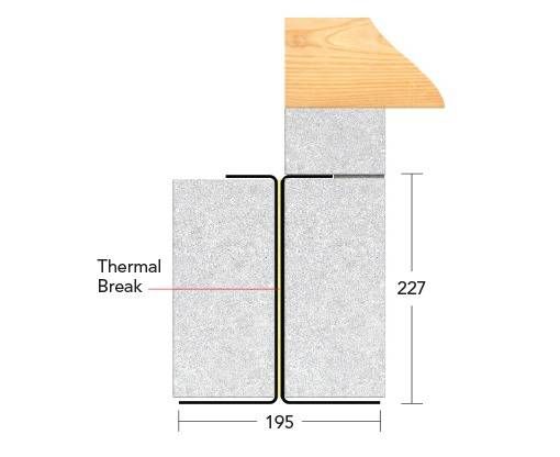 Product image for IG Heavy Duty I BEAM TJ Thin Joint Wall Lintel 750mm