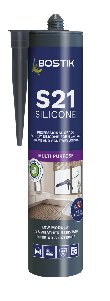 Product image for Bostik Pro Sealant S21 Multi-Purpose Silicone White 310ml