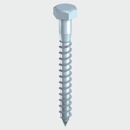 Image of Timco Coach Screws Hex Zinc DIN571 8 x 50mm (5 Pack) 0850CSCP