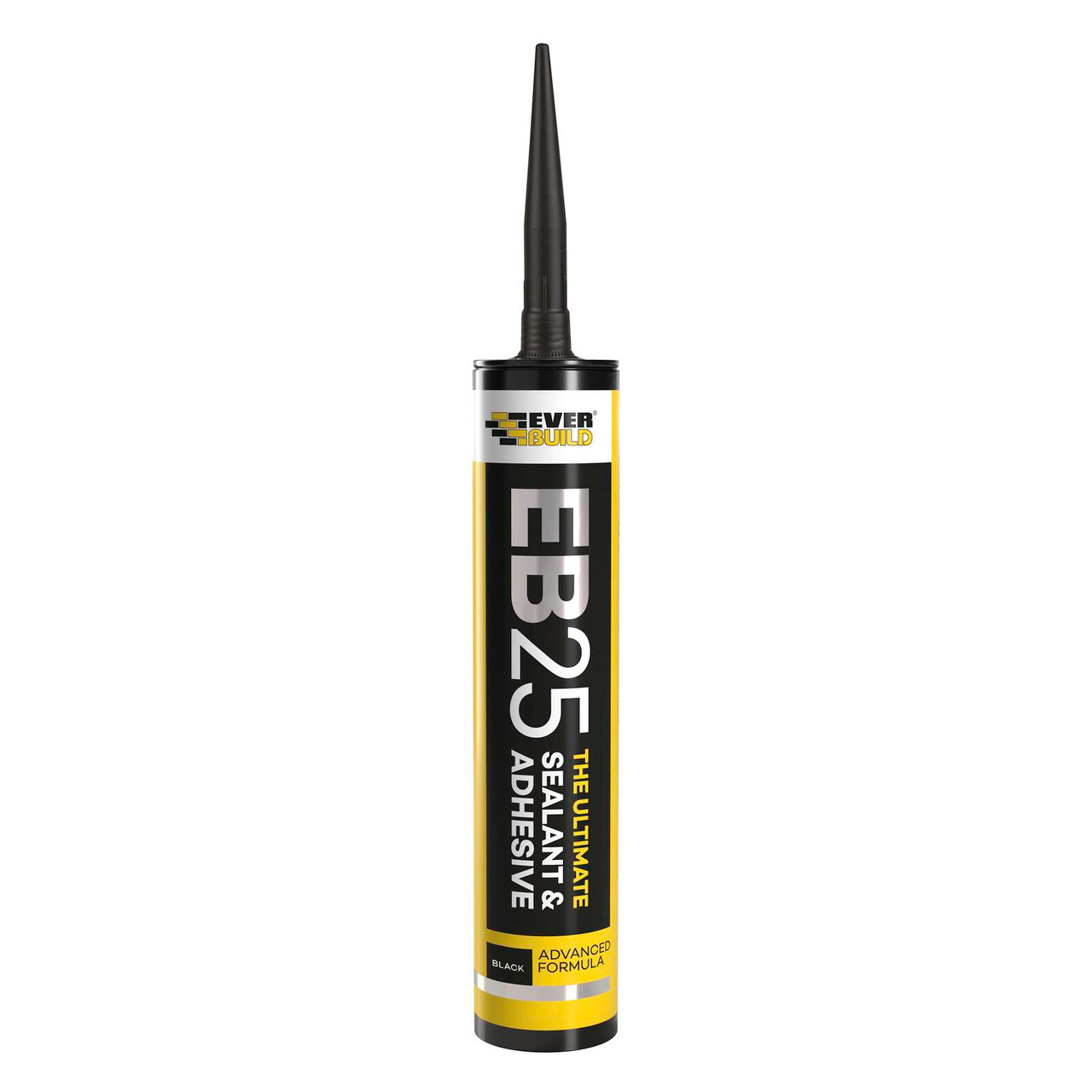 Product image for Everbuild EB25 Ultimate Sealant & Adhesive Cartridge Black 300ml EB25BK