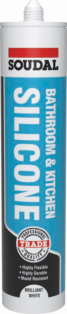 Product image for Soudal Bathroom & Kitchen Sanitary Silicone White 290ml (144382)