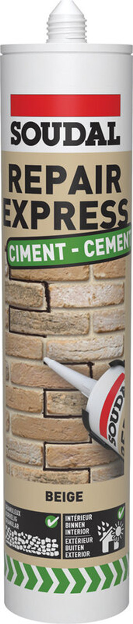 Product image for Soudal Express Cement Repair Beige 290ml (128000)