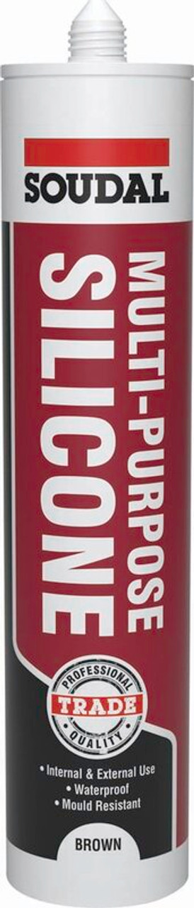 Product image for Soudal Multi-Purpose Silicone Brown 270ml (116713)
