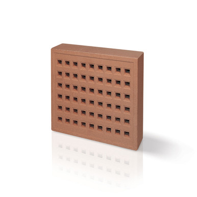 Product image for Terracotta Airbrick Square Hole Red 215mm x 65mm