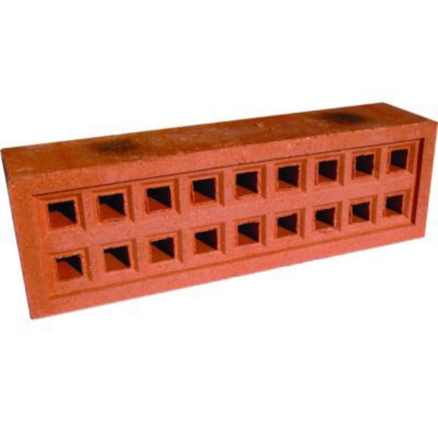 Product image for Terracotta Airbrick Square Hole Red 215mm x 65mm