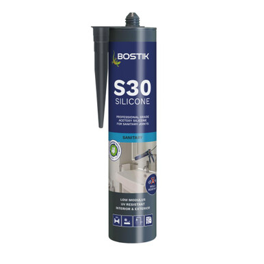 Image of BOSTIK S30 ACETOXY SANITARY SILICONE SEALANT - WHITE