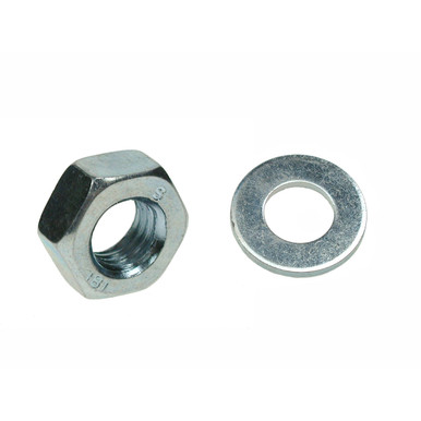 Product image for Hex Nut & Washer BZP M10 (Bag of 10)
