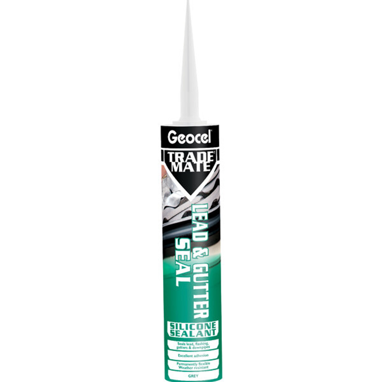 Product image for Geocel Trade Mate Lead & Gutter Seal Silicone Sealant Grey 310ml