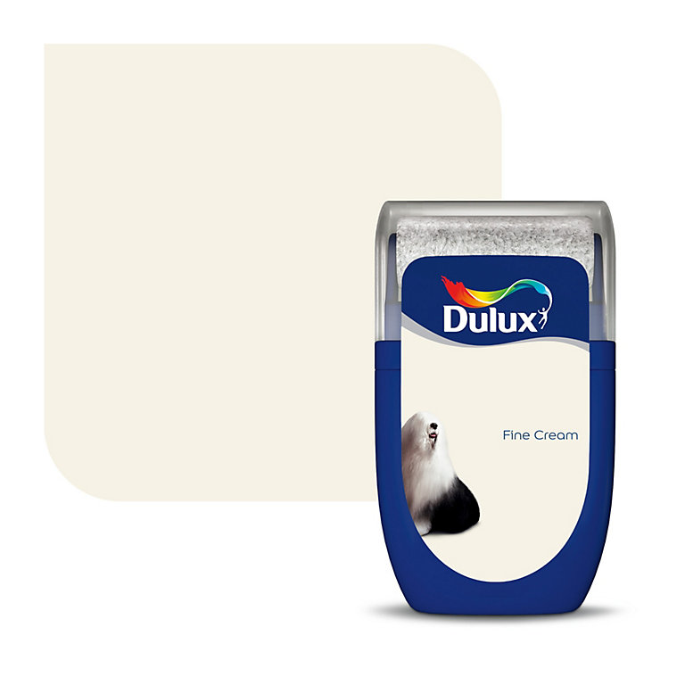 Product image for Dulux Standard Fine cream Matt Emulsion paint, 30ml
