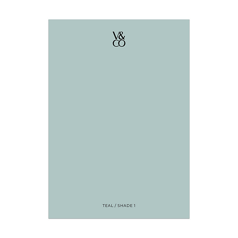Product image for V&CO Peel & Stick Teal Shade 1 Peel & stick Tester
