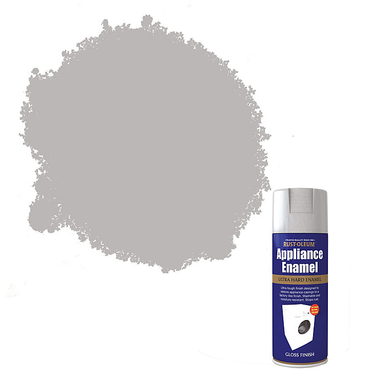 Image of Rust-Oleum Appliance Enamel Gloss Stainless steel effect Restorer Spray paint, 400ml