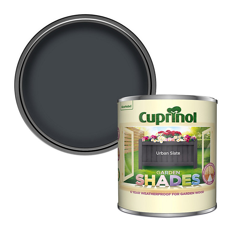 Product image for Cuprinol Garden shades Urban Slate Matt Multi-surface Garden Wood paint, 1L Tin