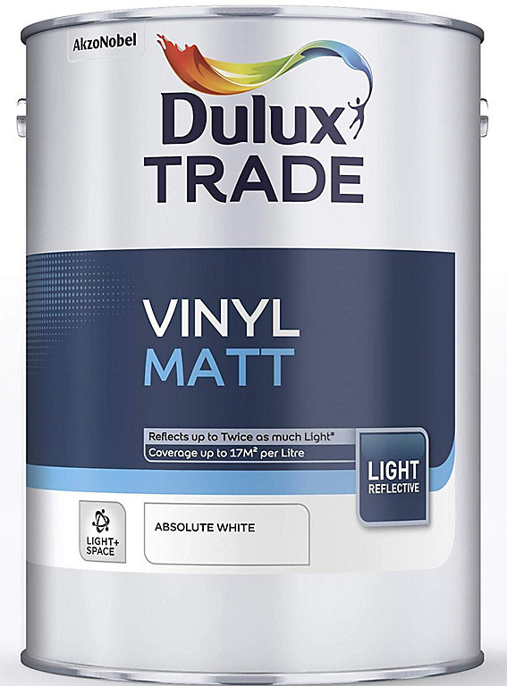 Product image for Dulux Trade Vinyl Matt Light and Space - Absolute White - 5 Litres