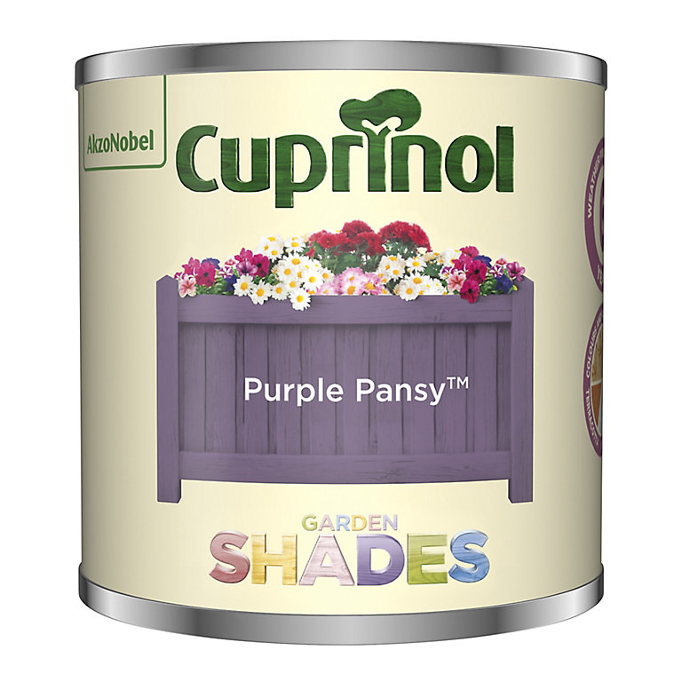 Product image for Cuprinol Garden shades Purple pansy Matt Multi-surface Garden Wood paint, 125ml Tester pot
