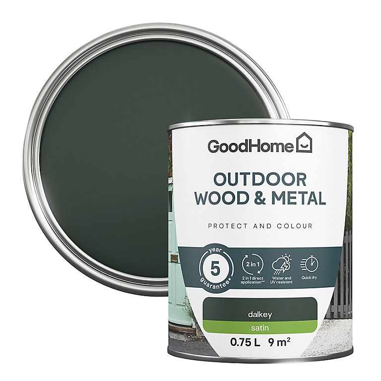 Product image for GoodHome Outdoor Dalkey Satinwood Multi-surface paint, 750ml