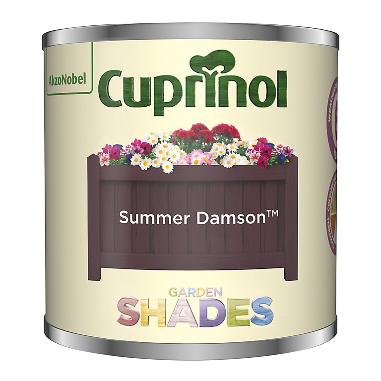 Product image for Cuprinol Garden shades Summer Damson Matt Multi-surface Garden Wood paint, 125ml Tester pot