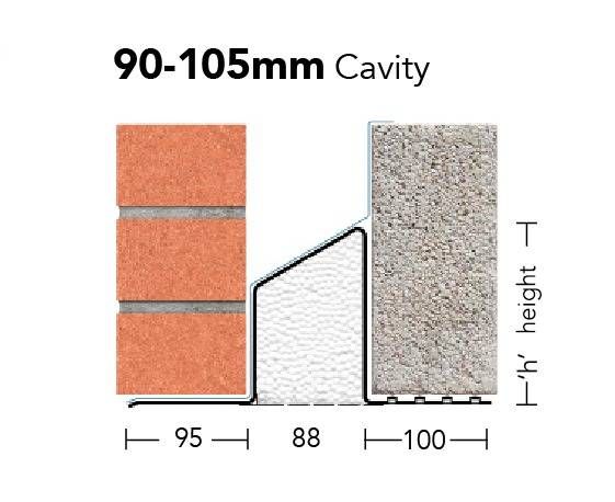 Image of IG Standard Duty Steel Cavity Wall Lintel L1/S 100 750mm