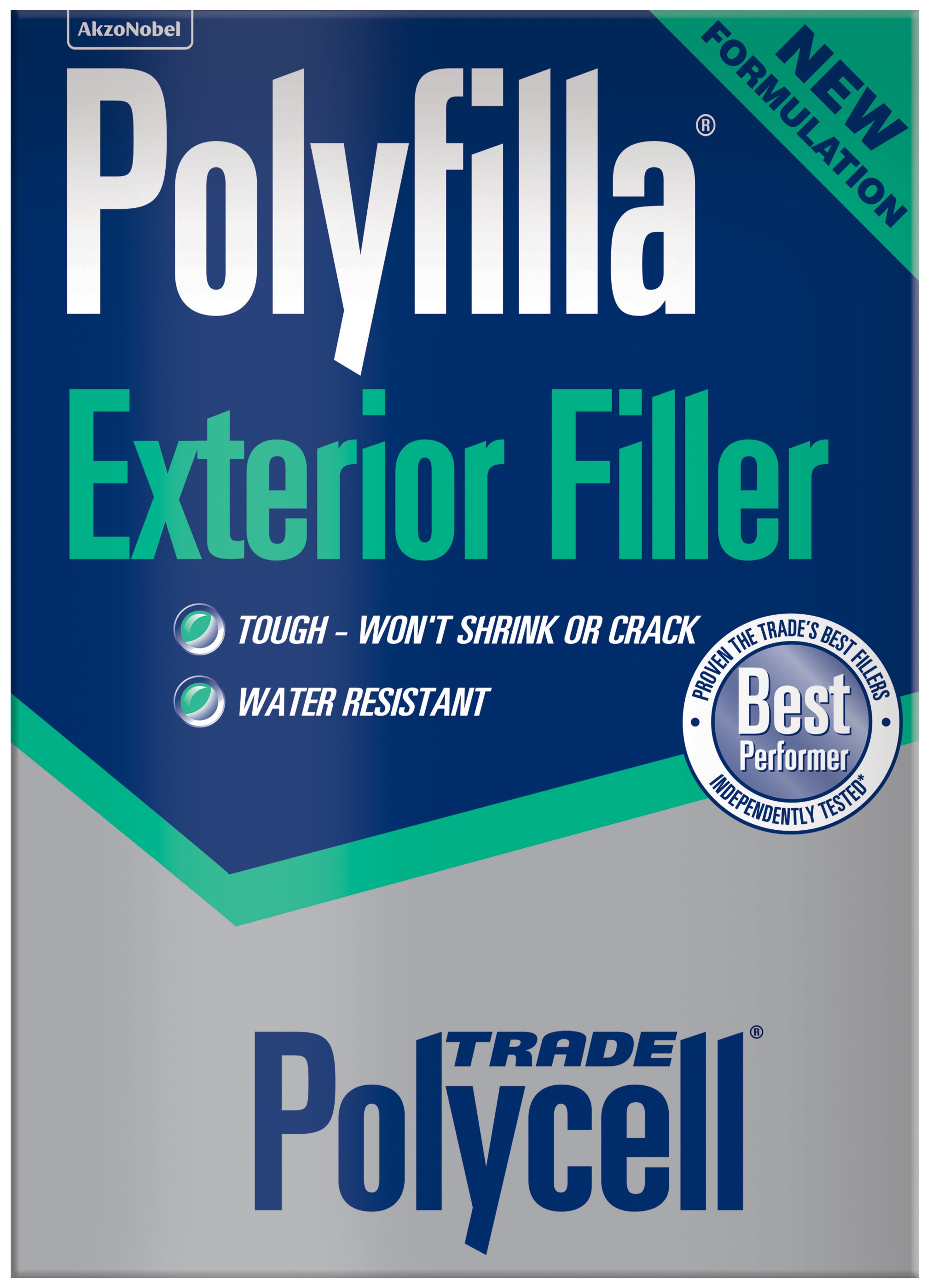 Image of Polycell Trade Polyfilla Exterior Filler 2kg