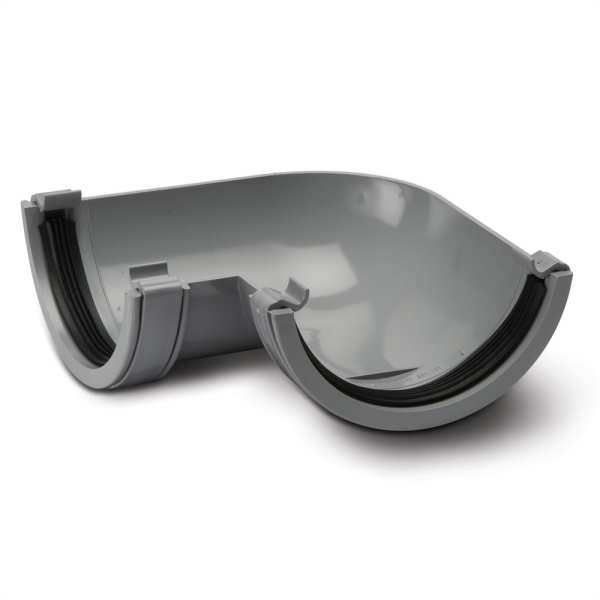 Product image for Half Round Gutter Angle 90 Grey 112mm